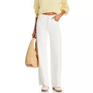 PAIGE Women's Cream Straight Leg Jeans